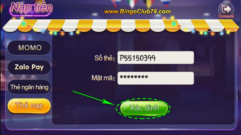 Hướng dẫn nạp và rút tiền tại Bắn cá Bingo Club