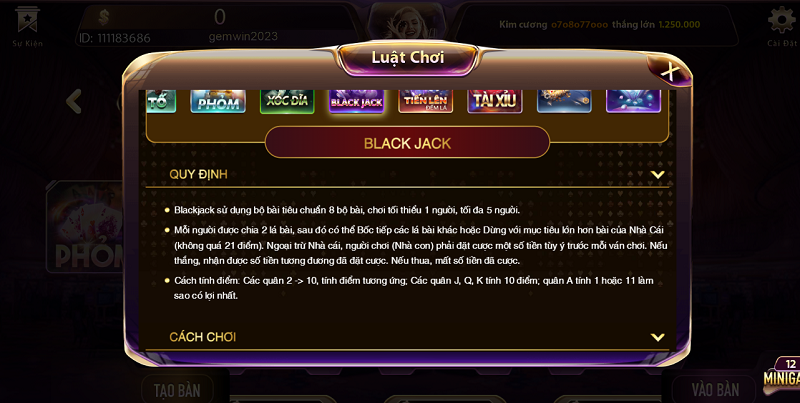 Các mẹo chơi Blackjack gemwin tuyệt đỉnh sẽ hỗ trợ bạn rinh vàng đầy túi